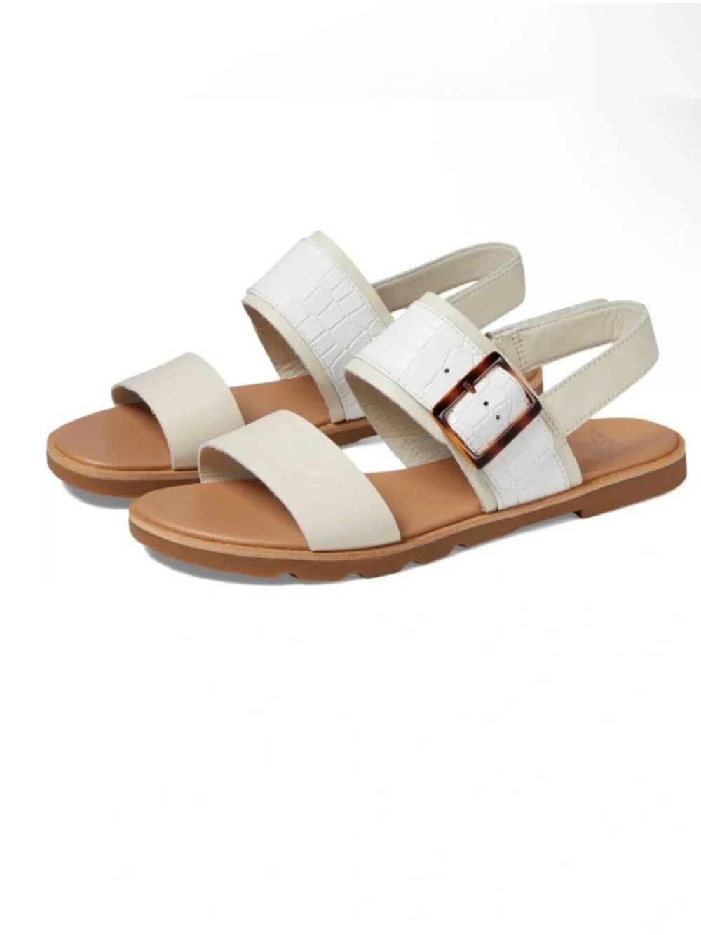 NEW SOREL Ella III Slingback Sandal 11 M, CHALK/ GUM 2